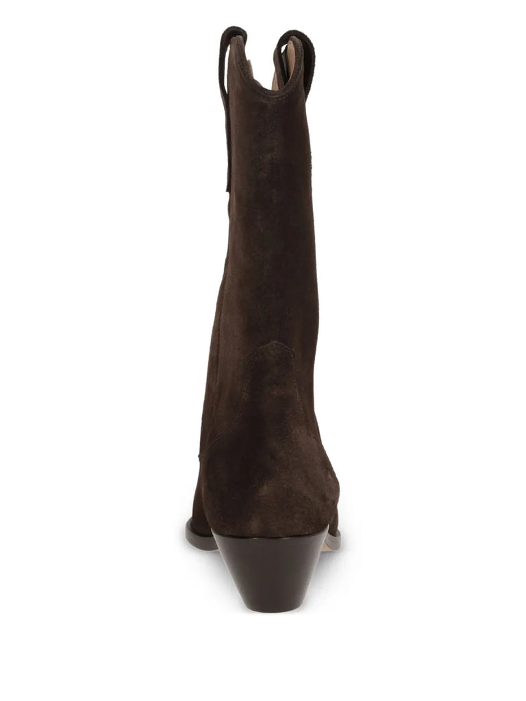suede point-toe boots