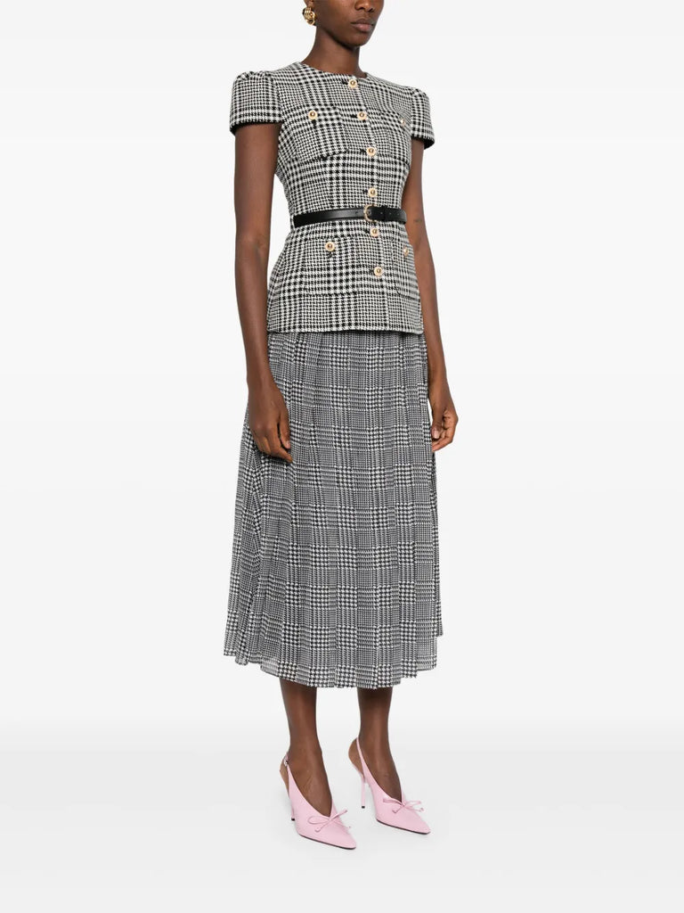 Houndstooth midi dress