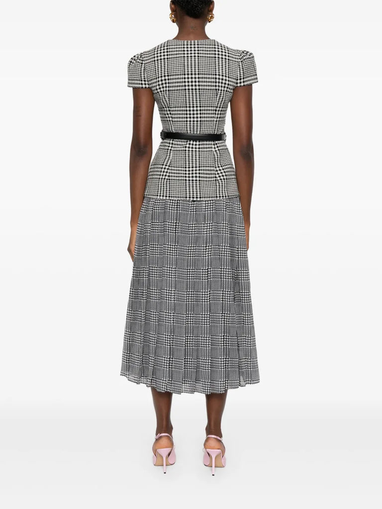 Houndstooth midi dress