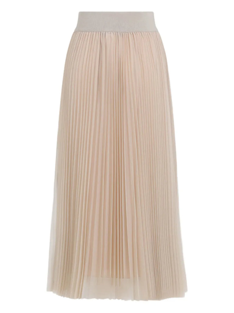 pleated midi skirt