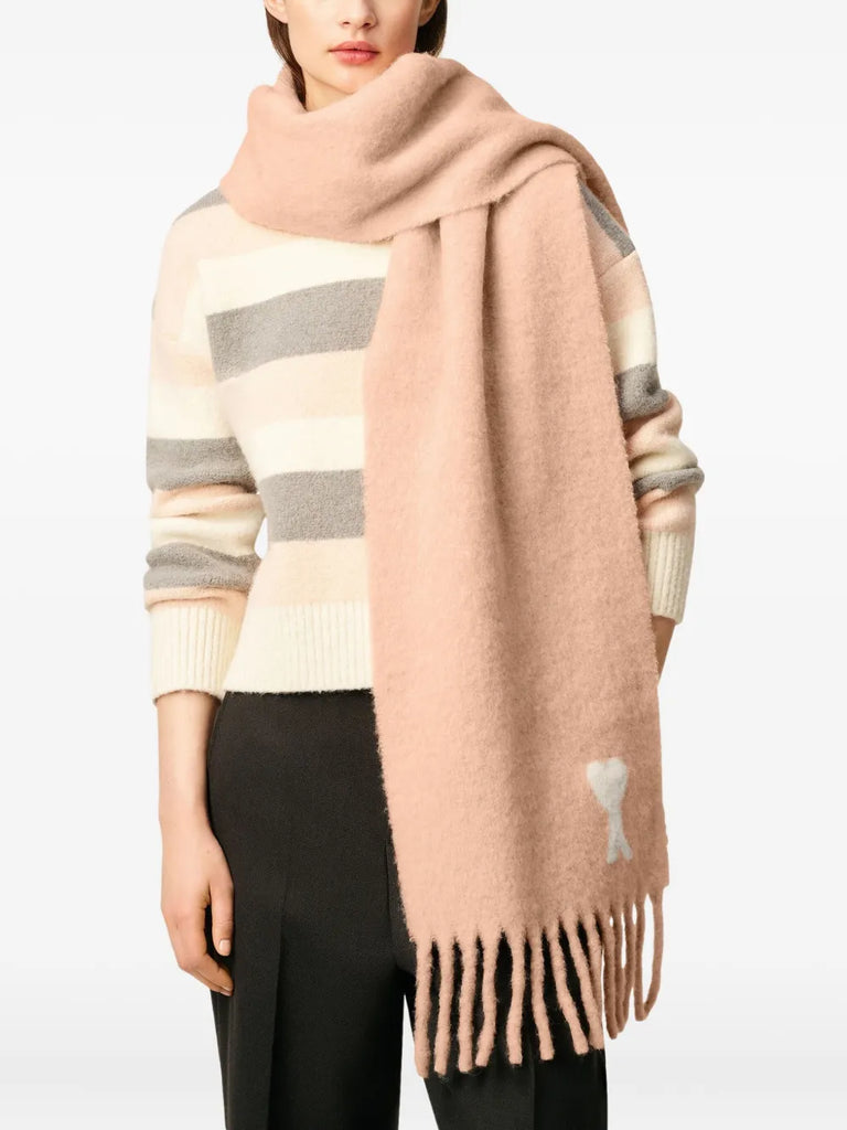 Ami De Coeur fringed scarf