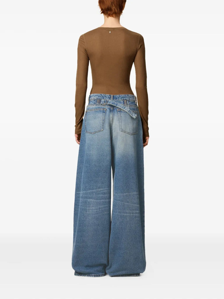 cotton super wide-leg jeans