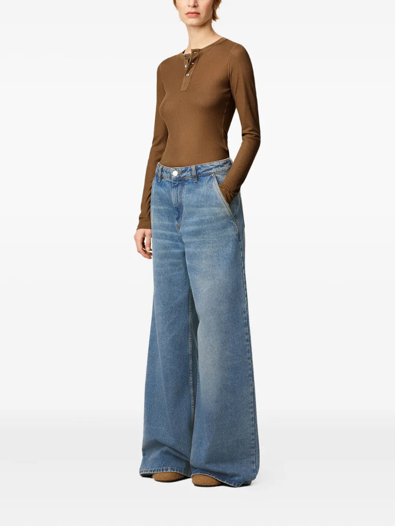 cotton super wide-leg jeans