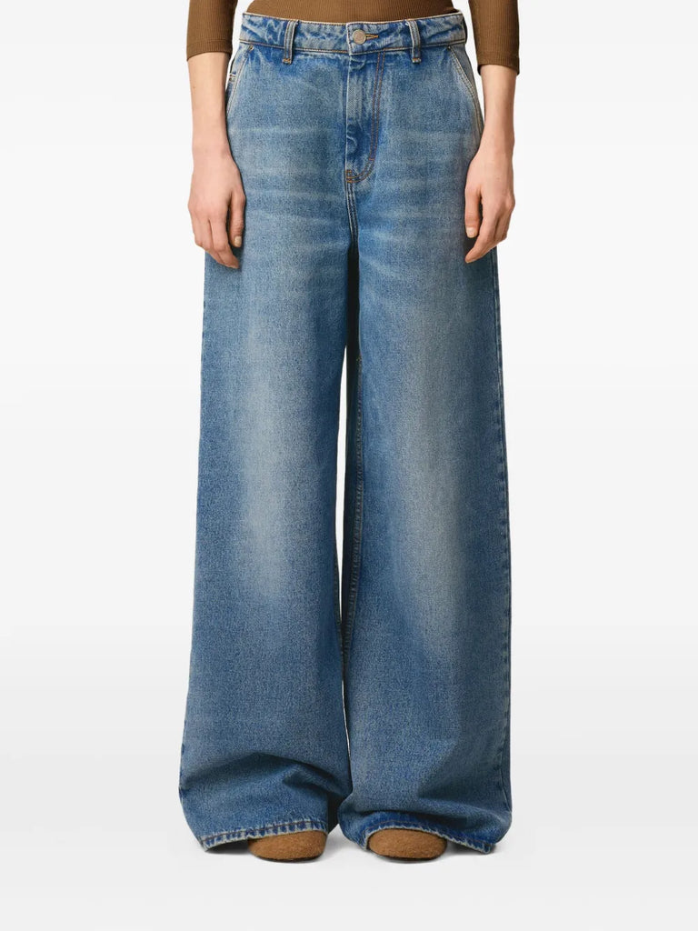 cotton super wide-leg jeans