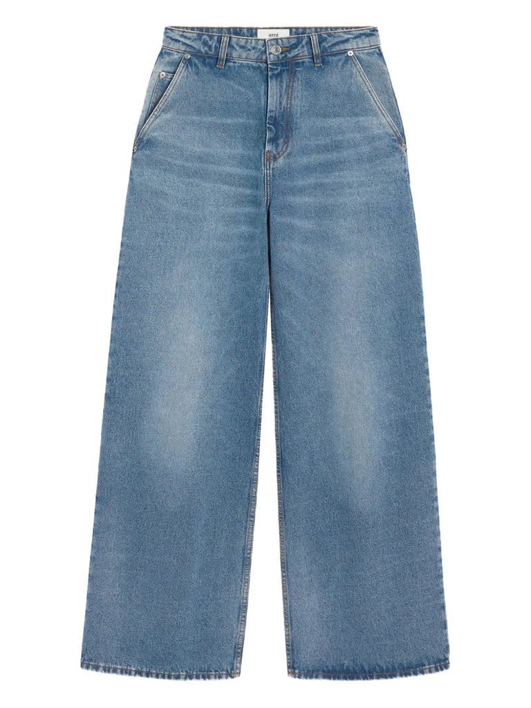 cotton super wide-leg jeans