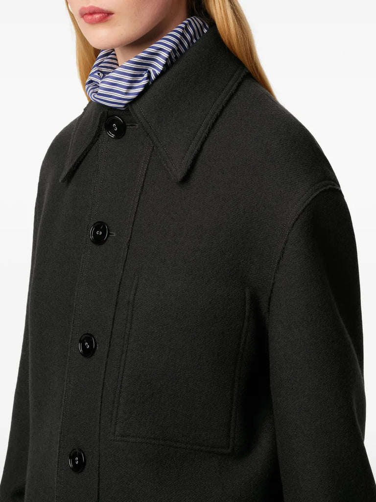 button-up wool jacket