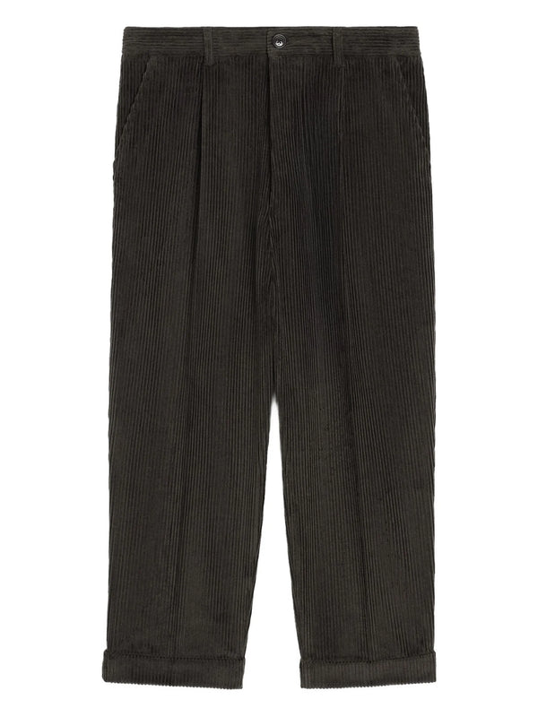 pleated cuffed trousers
