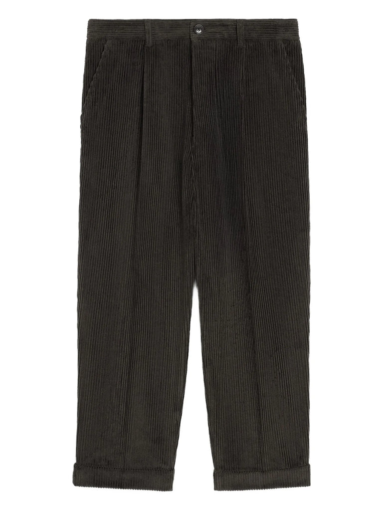 pleated cuffed trousers