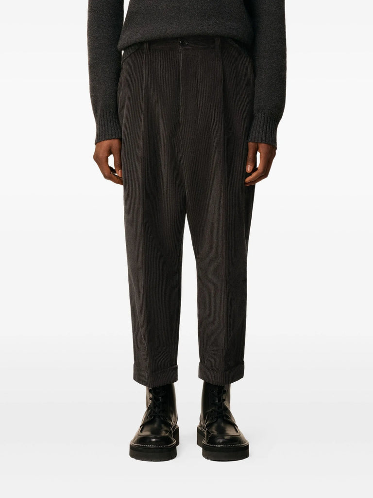 pleated cuffed trousers