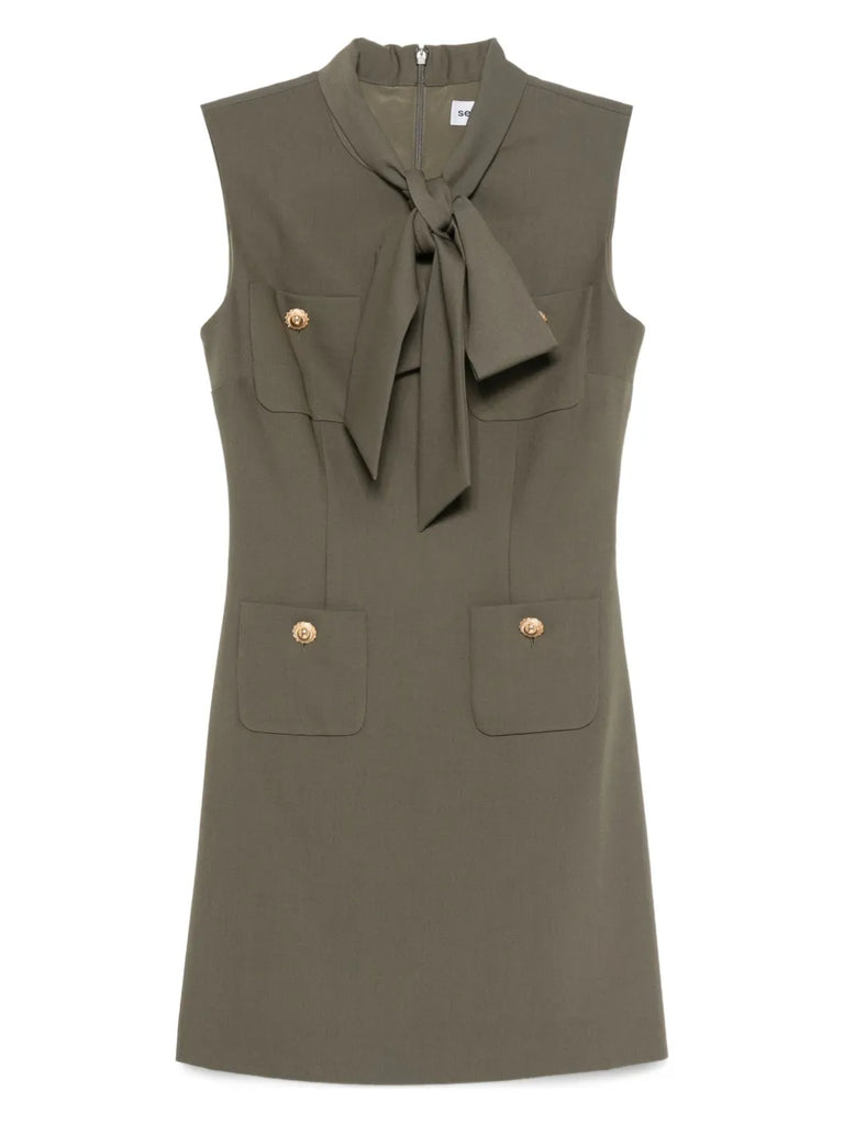 twill mini dress
