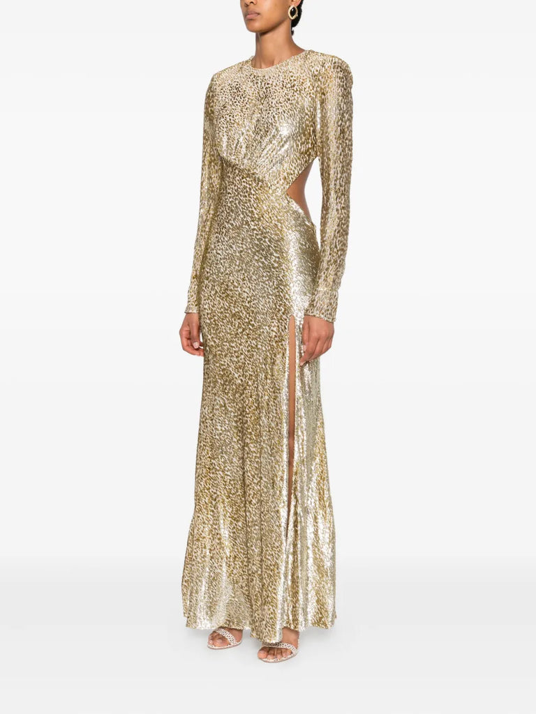 long-sleeved maxi dress