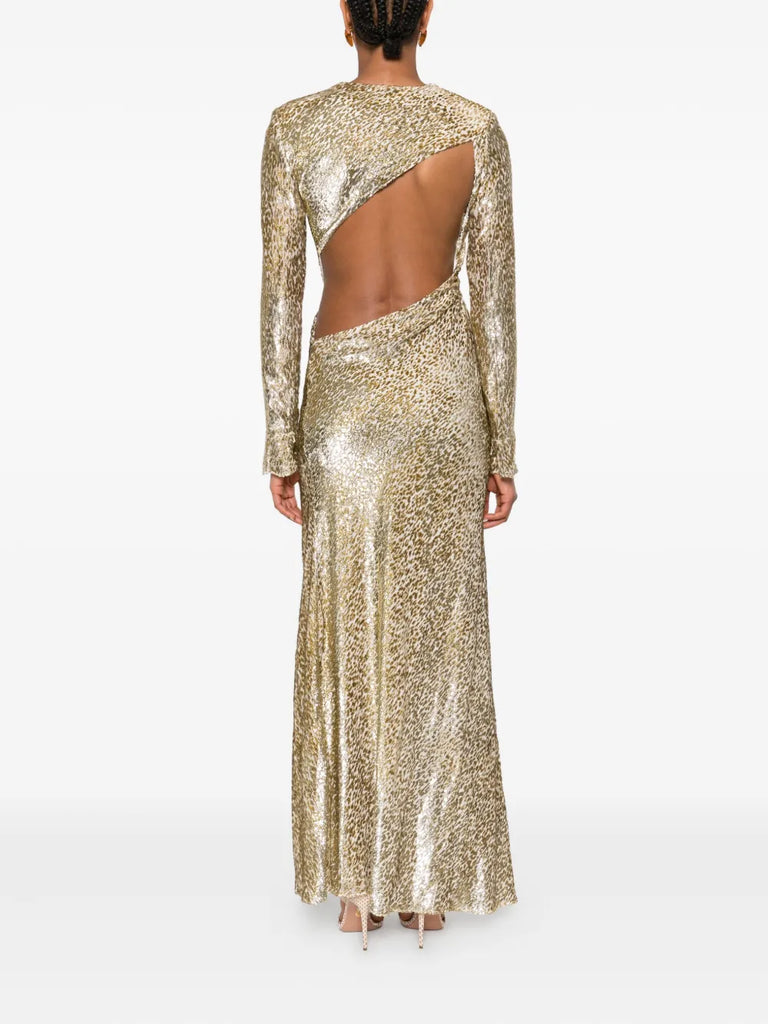 long-sleeved maxi dress