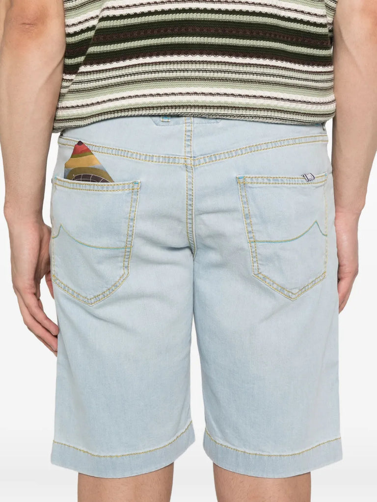 Nicolas embroidered denim shorts