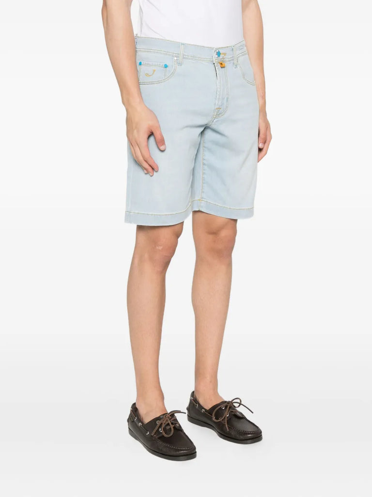 Nicolas embroidered denim shorts