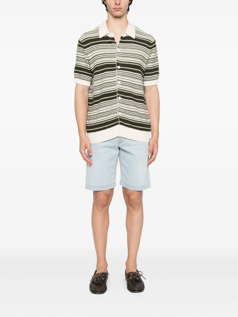 Nicolas embroidered denim shorts