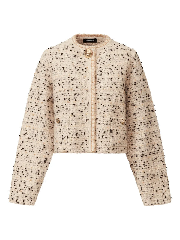tweed gold-button jacket