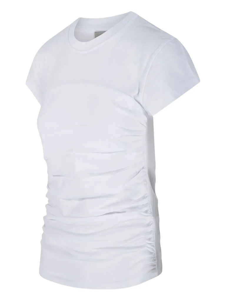 gathered short-sleeve T-shirt