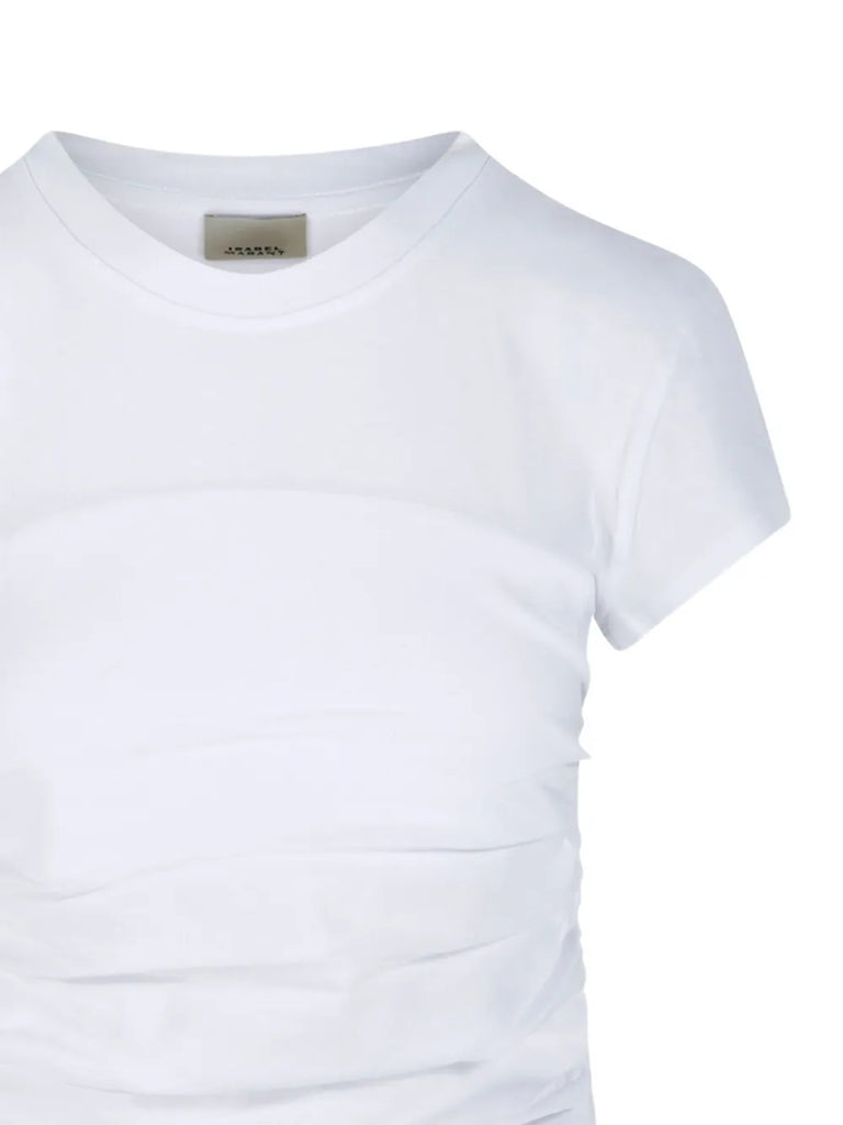 gathered short-sleeve T-shirt