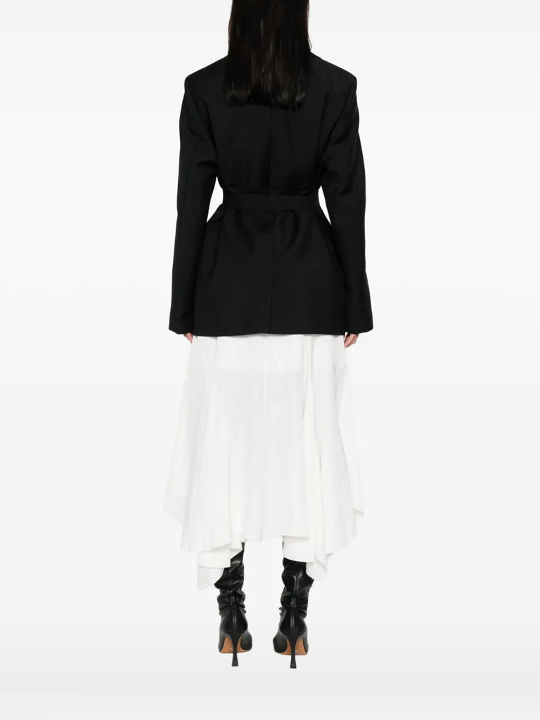 shawl-lapel wool jacket