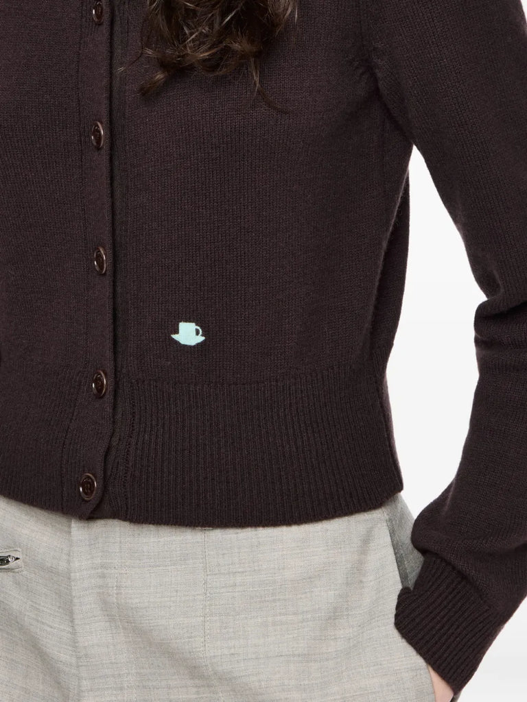 embroidered cardigan