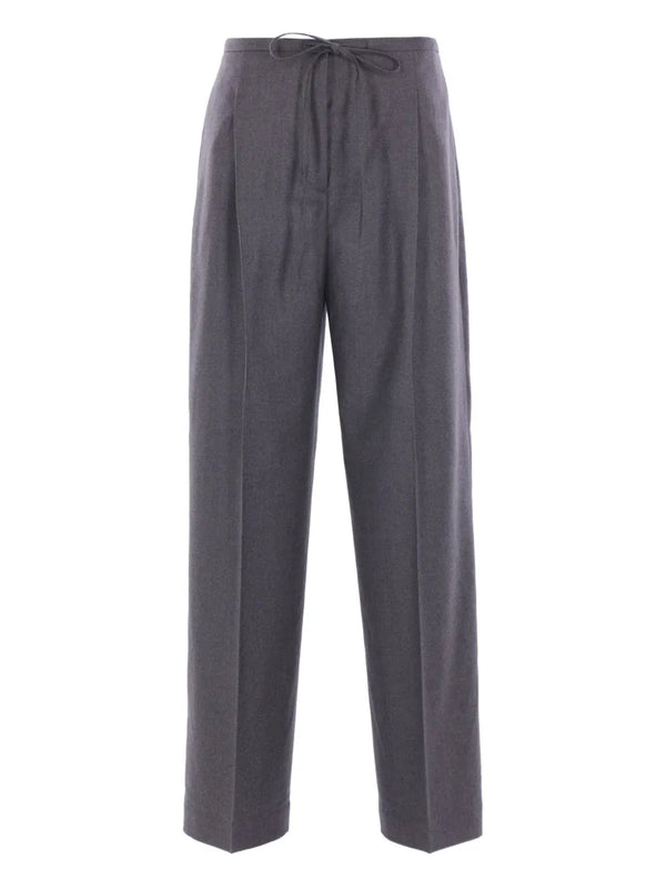 drawstring pleated trousers