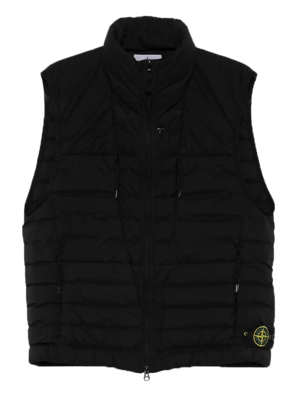 quilted high-neck vest