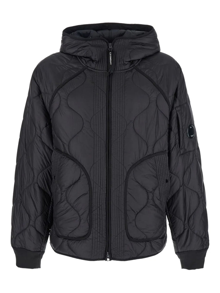 quilted hooded jacket