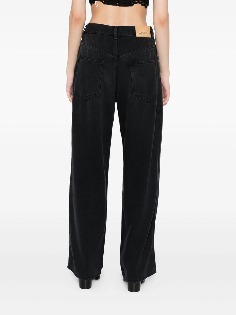 Rodayna pleated faded Jeans