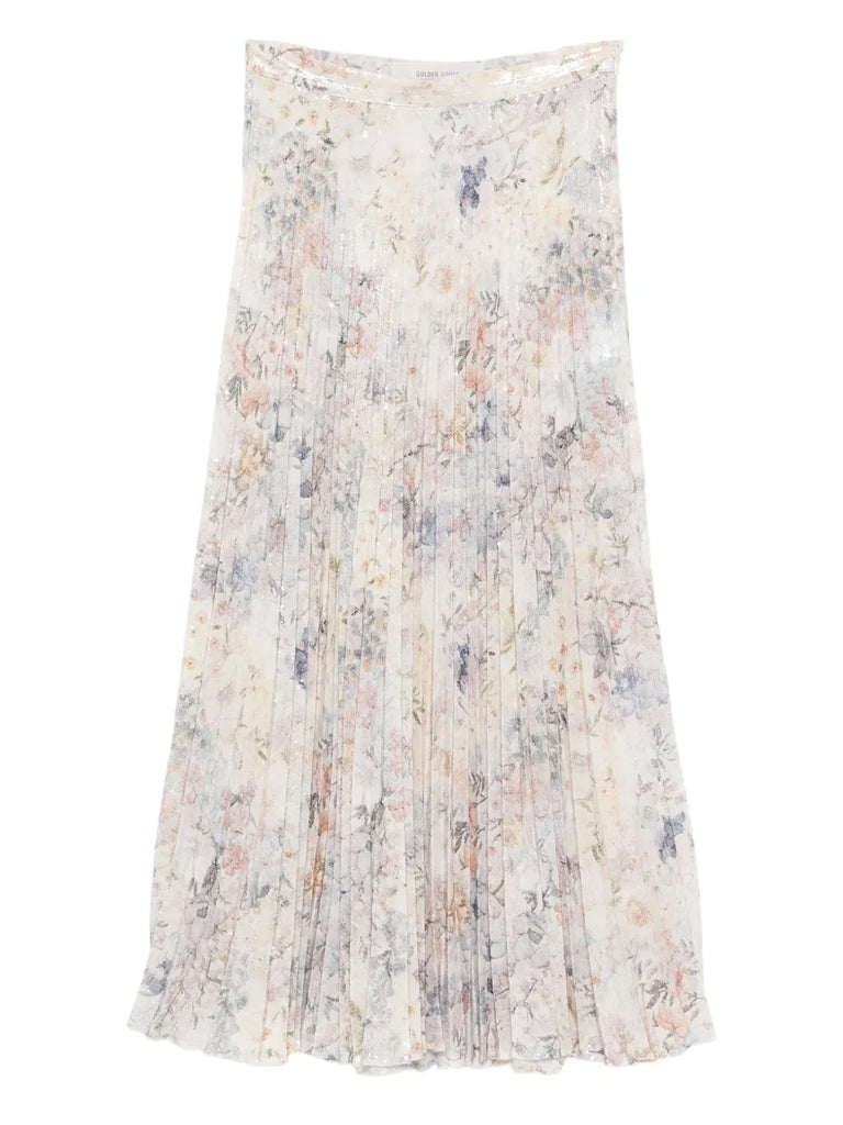 sequin-embellished pleated skirt