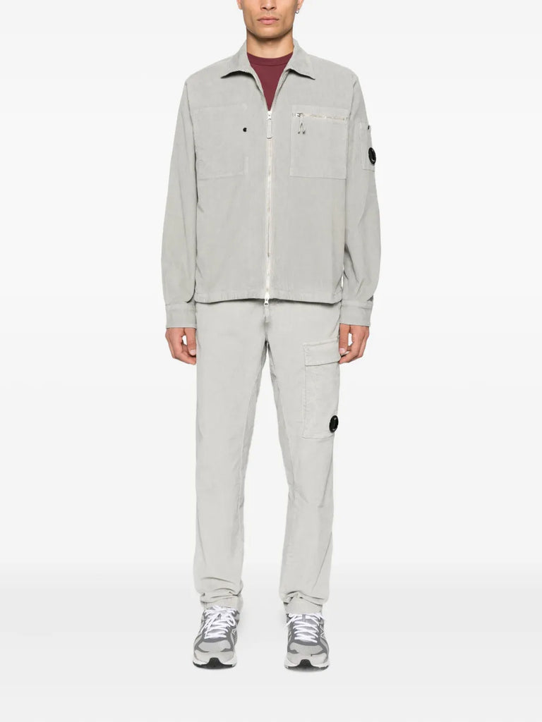 zip-fastening patch-pockets shirt