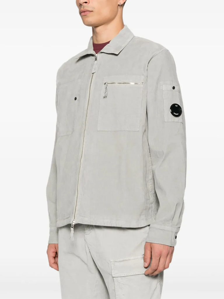zip-fastening patch-pockets shirt