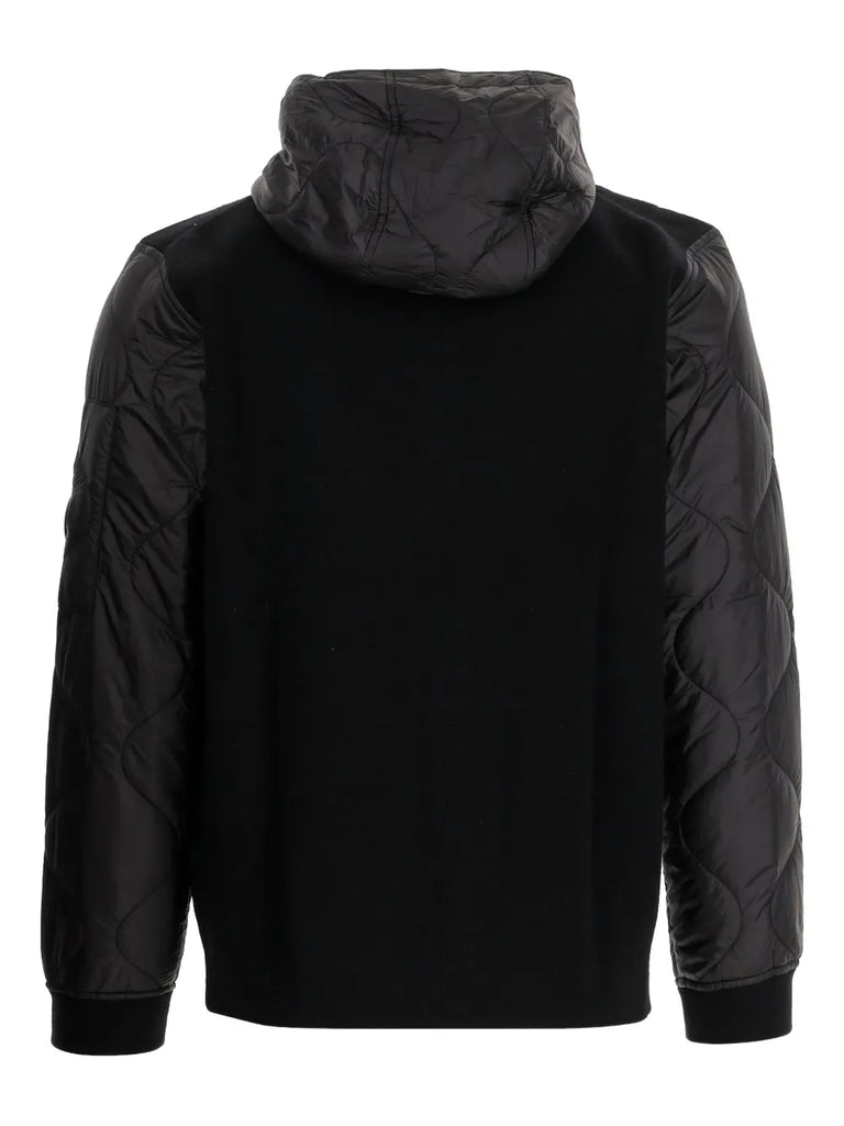 J-Rombe quilted-panel hooded jacket