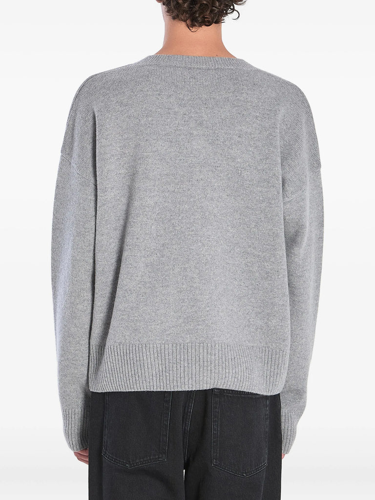 V-neck ribbed sweater