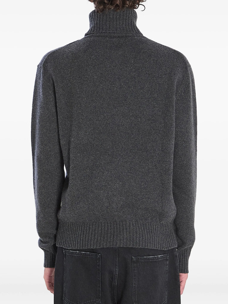 Ribbed turtleneck sweater