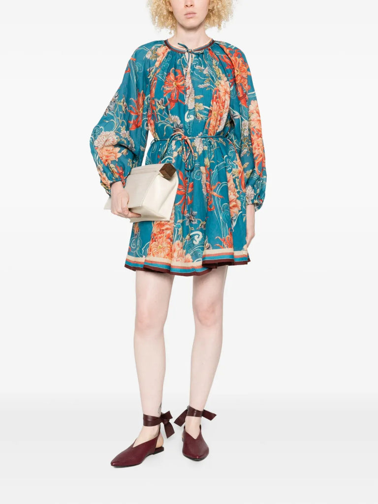 Fletcher floral-print mini dress