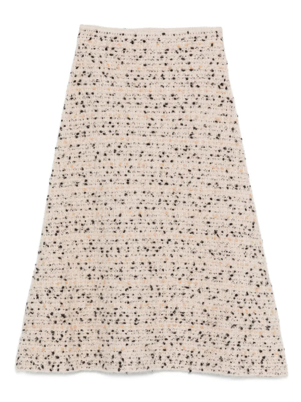 tweed midi skirt