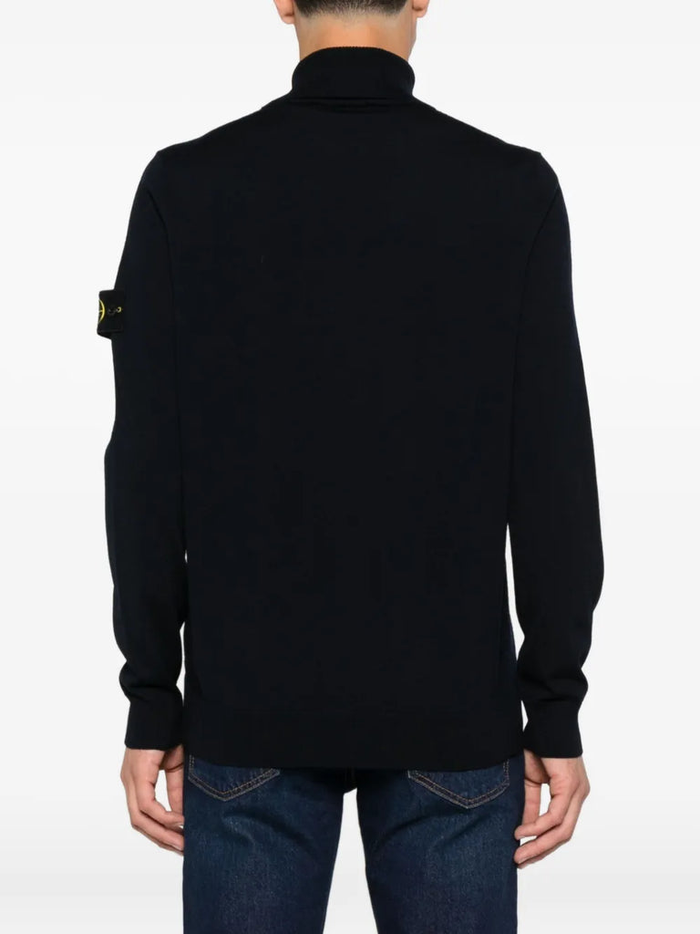 Compass-badge sweater