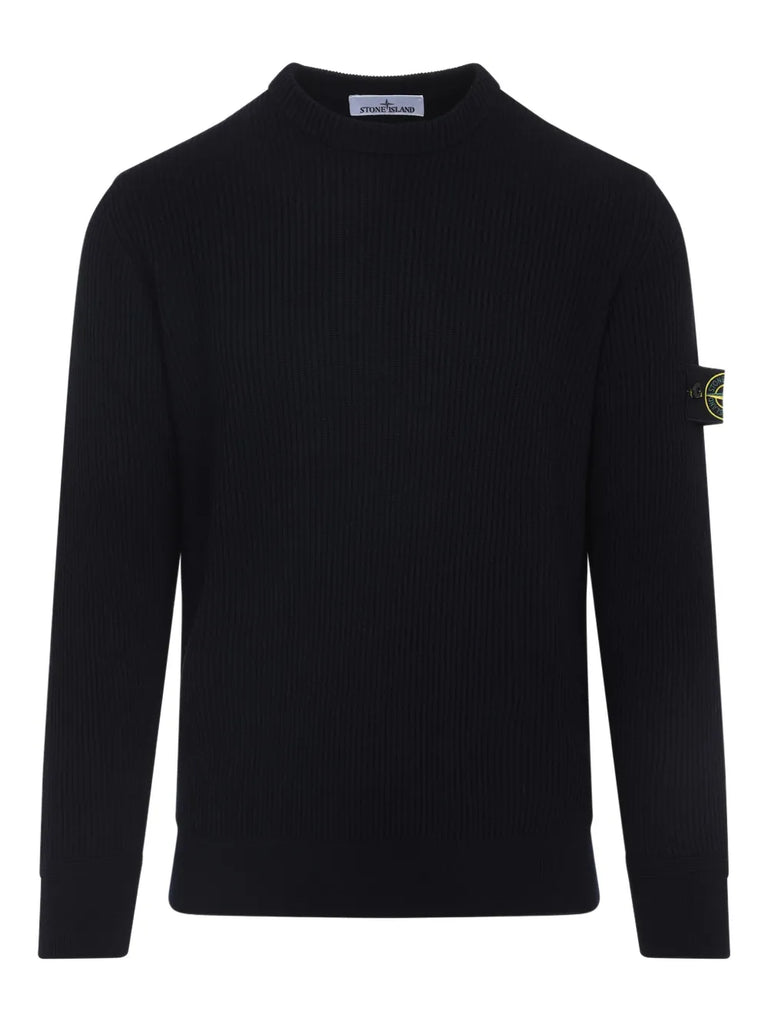 Compass-badge sweater