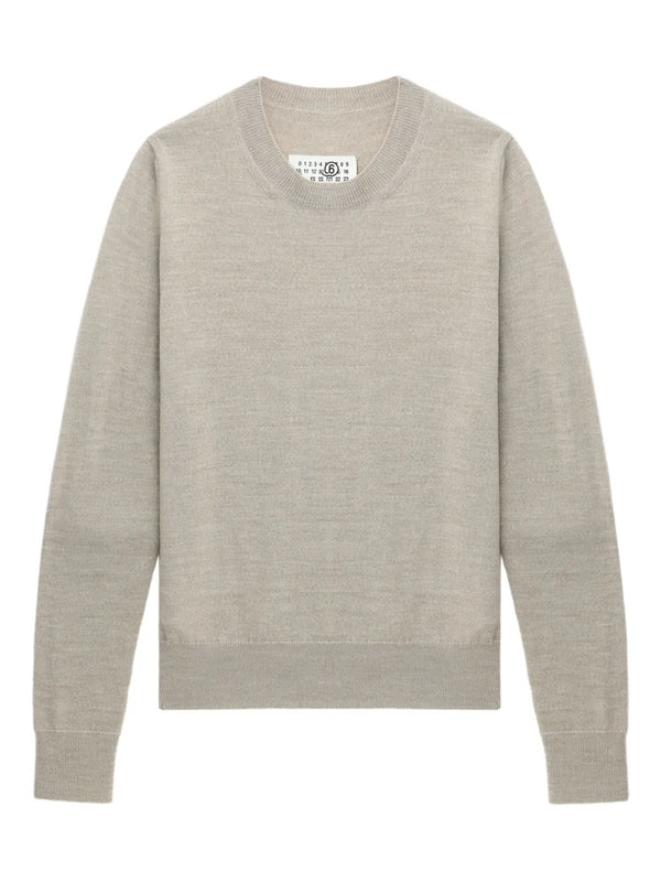 elbow-patch crew-neck sweater