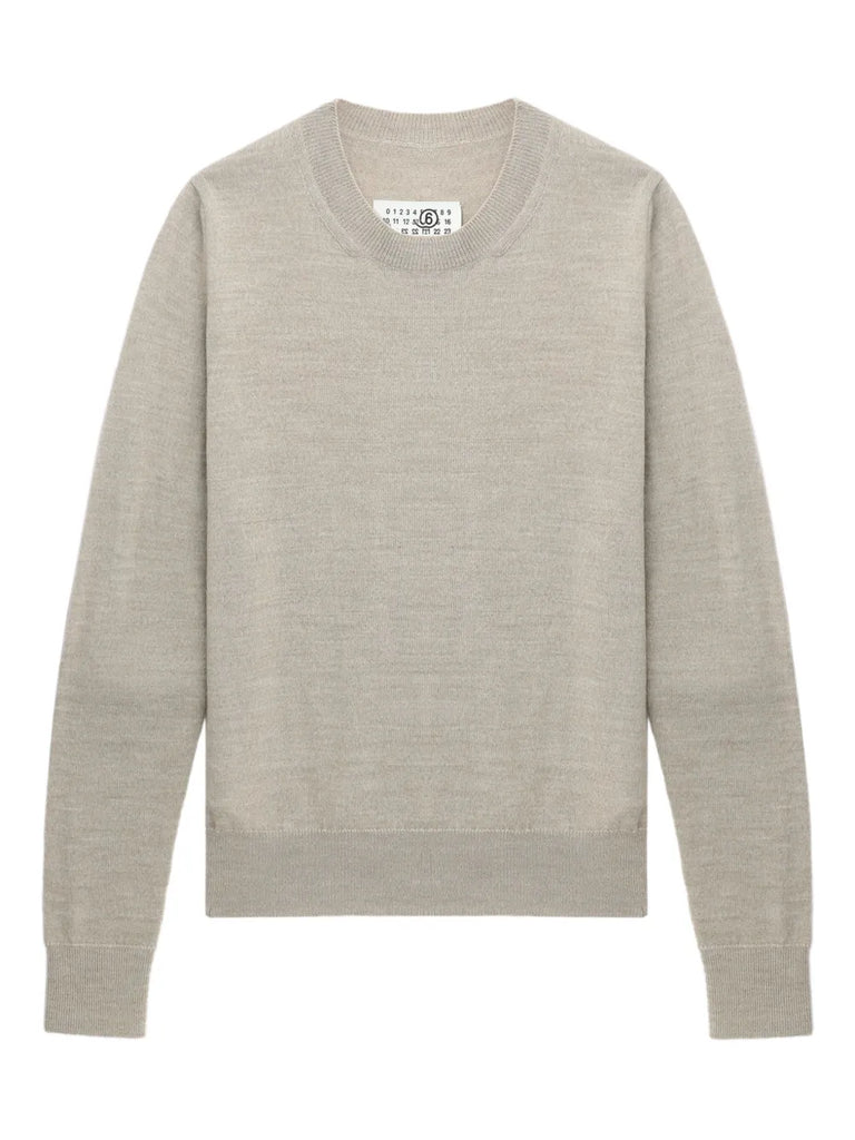 elbow-patch crew-neck sweater