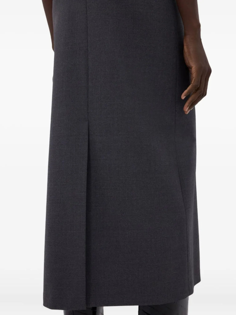 back-vent long pencil skirt