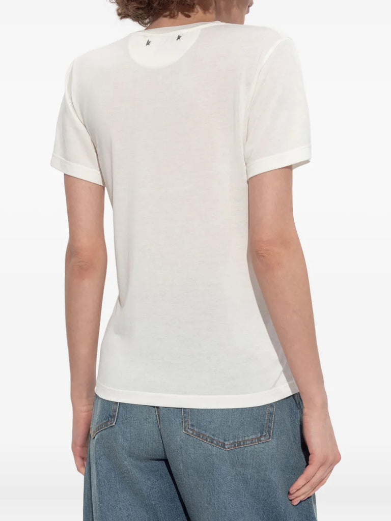star-embellished printed T-shirt
