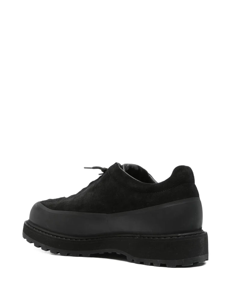 lace-up suede trainers