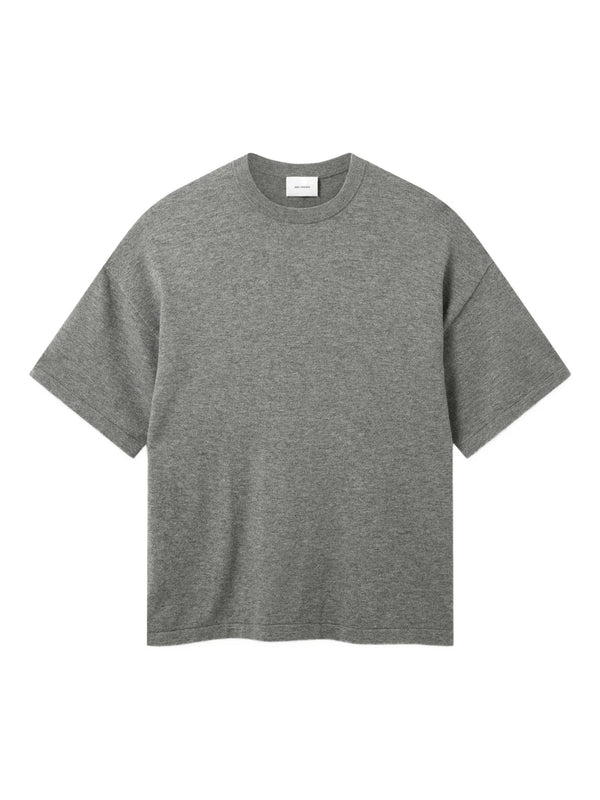 Distort knitted back-logo T-shirt