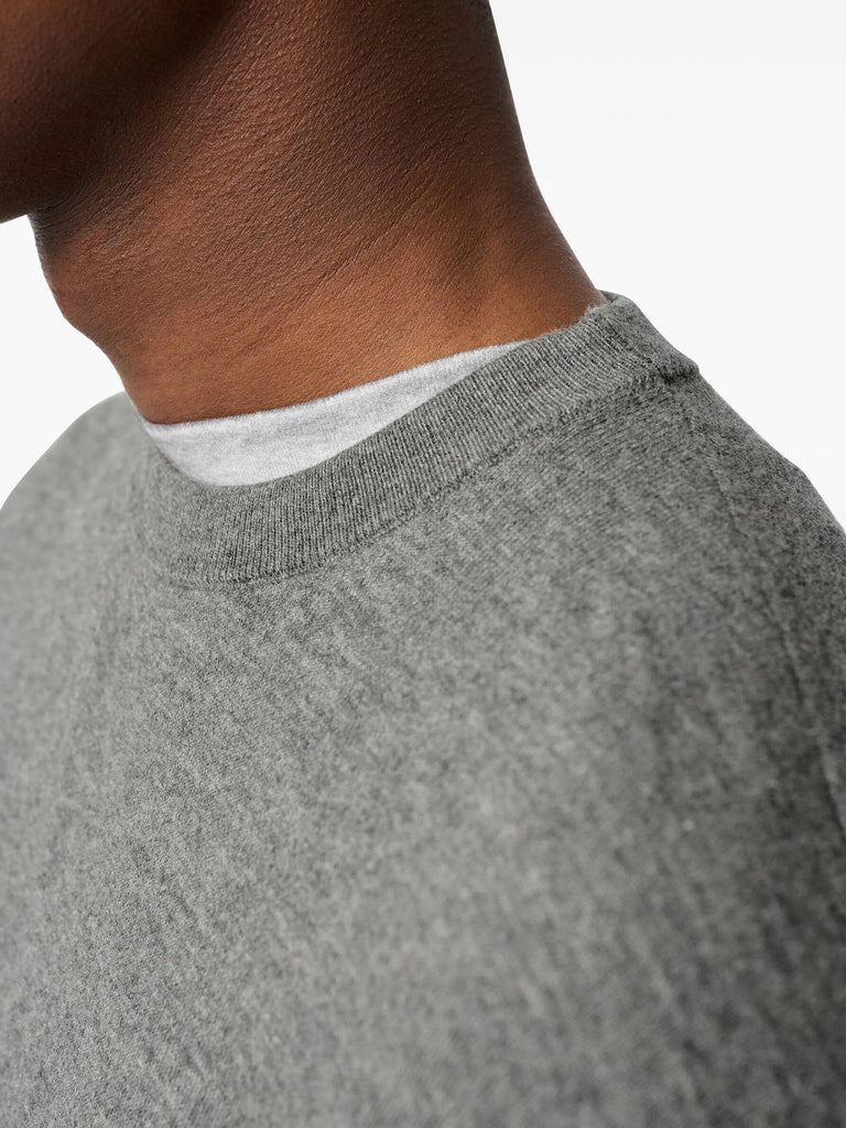 Distort knitted back-logo T-shirt