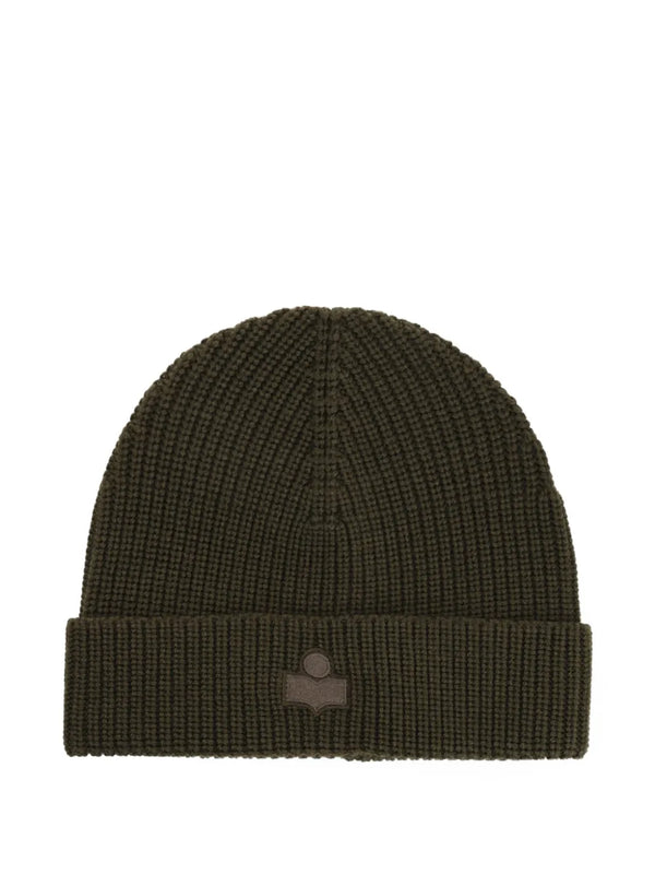 ribbed logo beanie