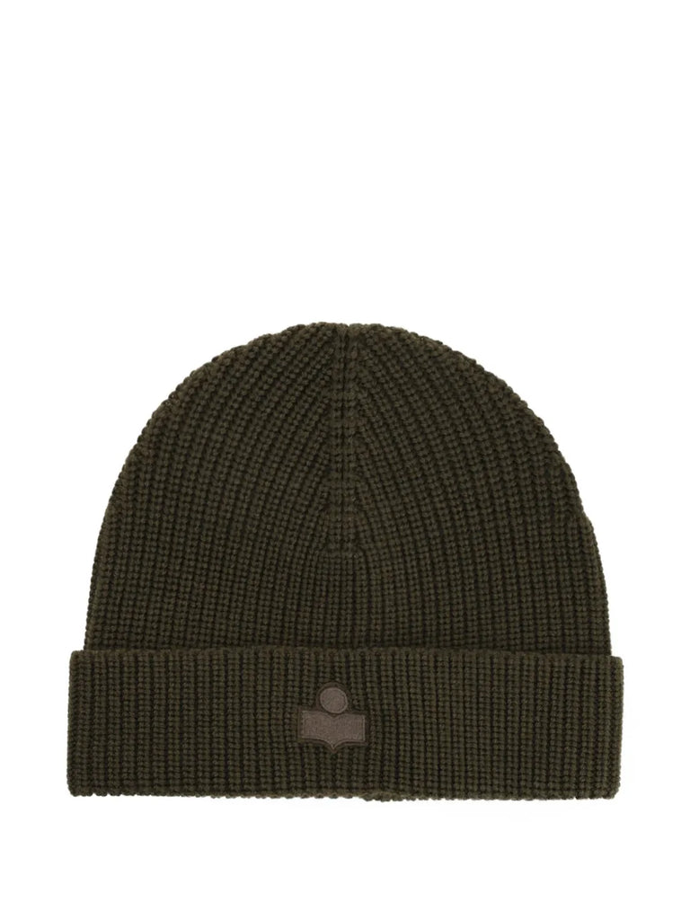 ribbed logo beanie