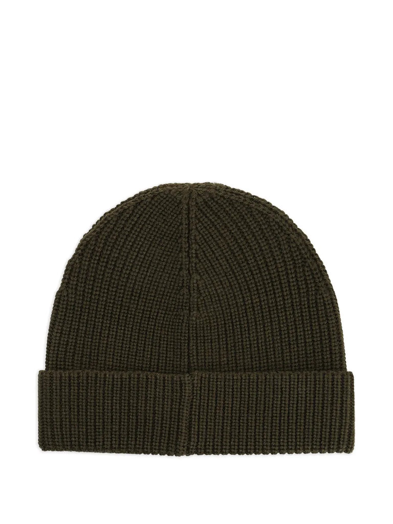 ribbed logo beanie