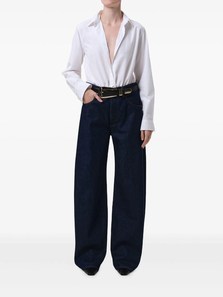 five-pockets wide-leg jeans