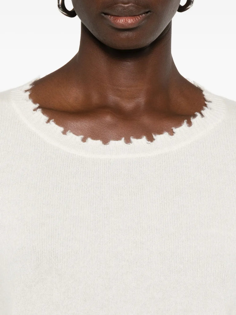 ruffled cashmere top